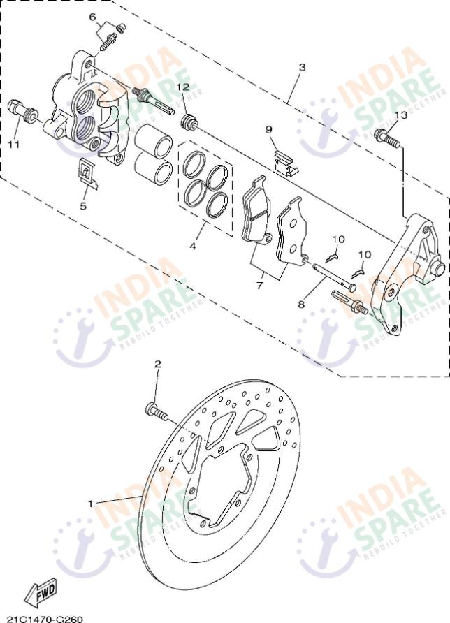 FRONT BRAKE CALIPER